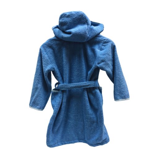 Халат детский для мальчиков Bambinelli с капюшоном р.122–128 голубой 