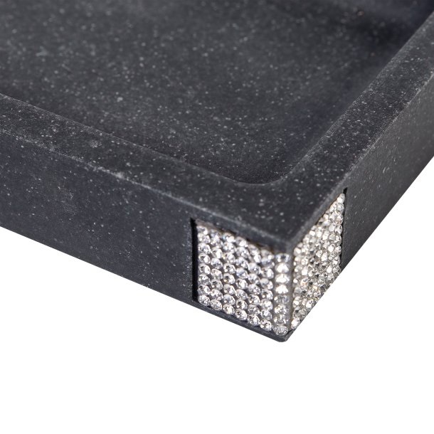 Мыльница Axentia Линдос черная с декором 134476