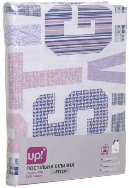 Комплект постельного белья Letters семейный разноцветный UP! (Underprice) 