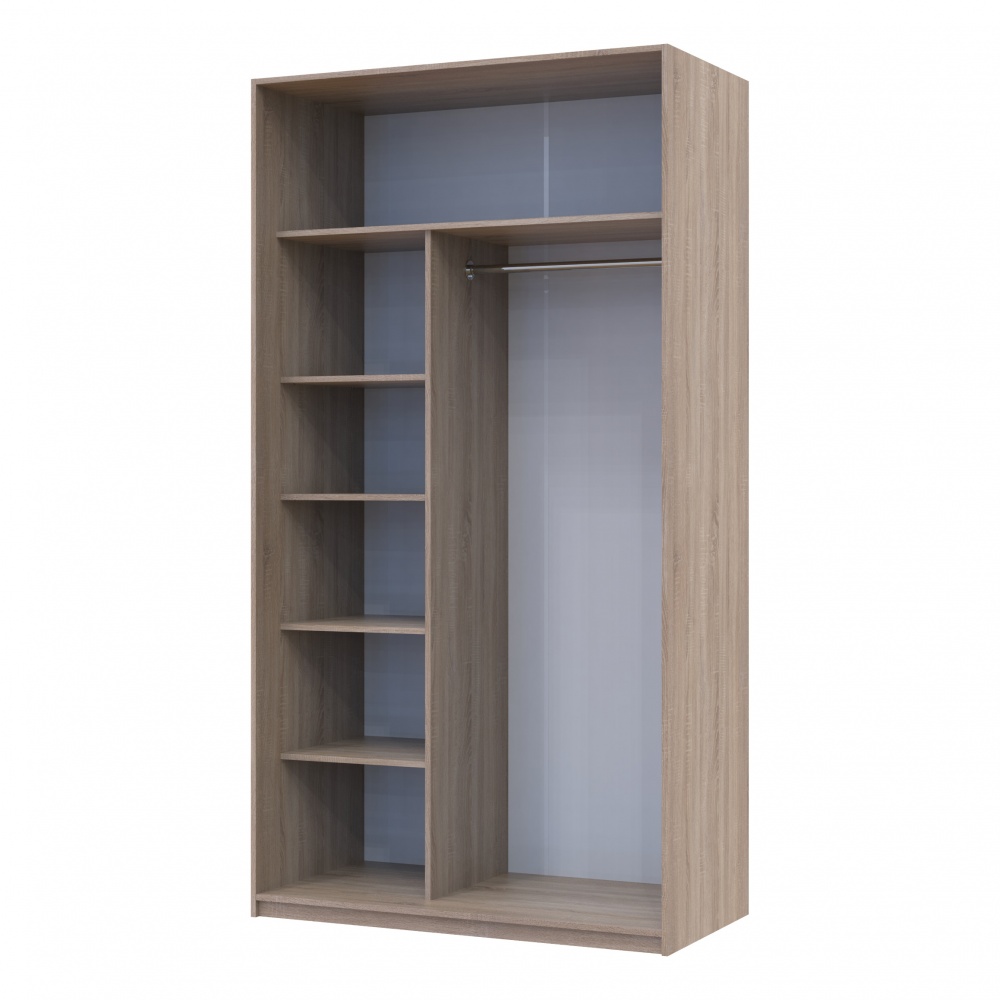 Шафа-купе Сіті Лайт Doros дзеркалоДСП 1,2 м 1200x600x2250 мм дуб сонома двері ДСП/дзеркало