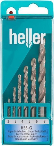 Набір свердел по металу Heller HSS-Super 2-8 мм 6 шт. 17731
