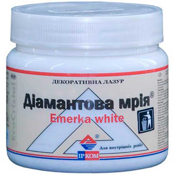 Декоративная лазурь Бриллиантовая мечта Ircom Decor emerka white 0,4 л