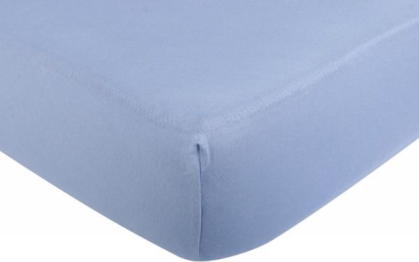 Простынь на резинке трикотажная 90x200 см серо-голубой Homeline 