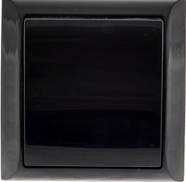 Выключатель одноклавишный UP! (Underprice) без подсветки 10 А 220В черный 2201 BLACK