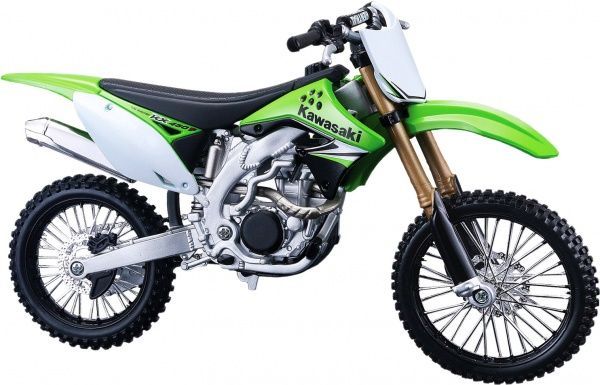 Модель 1:12 мотоцикл зеленый 31101-16 Kawasaki KX 450F