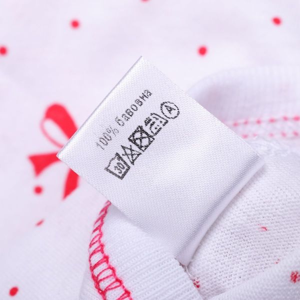 Боди для девочки Фламинго 48 159-127 р.68 белый с рисунком 