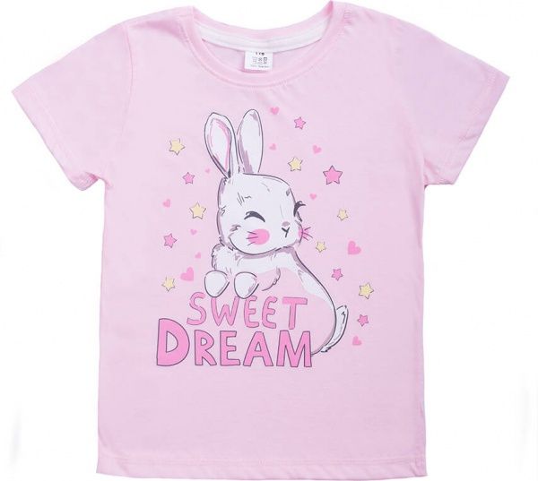 Футболка для девочек Luna Kids с принтом Sweet Dream р.116 розовый 