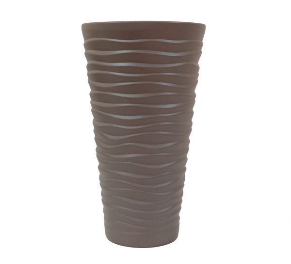 Горщик керамічний Оріана-Запоріжкераміка Циліндр Хвиля крошка фігурний 16 л аметист 