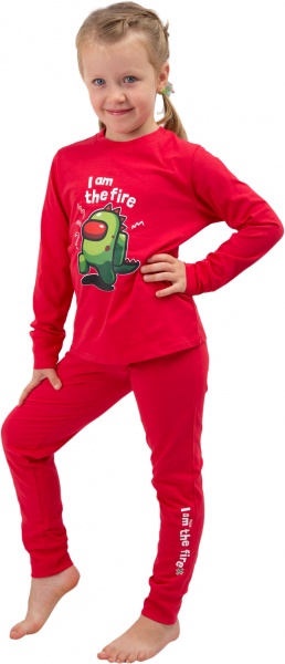 Пижама детская унисекс Roksana 1065/12151 р.128 красный 