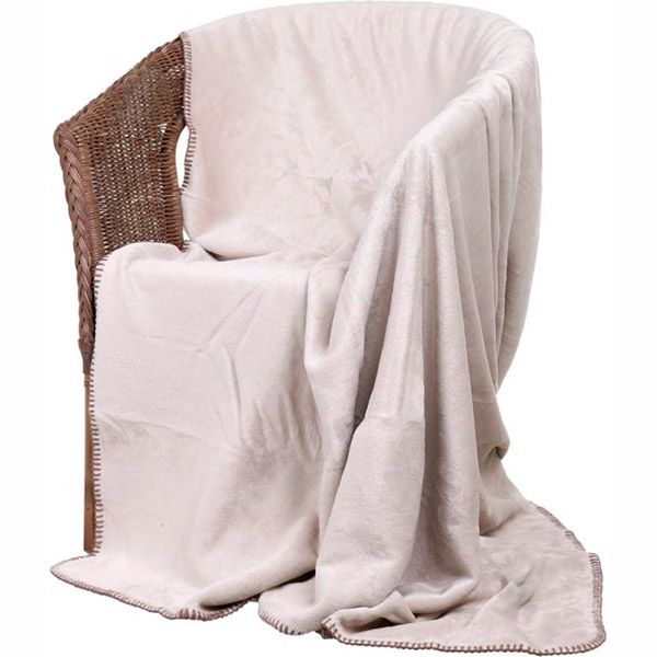 Плед La Nuit Flannel 2-сторонний бежевый /тауп 160x200 см