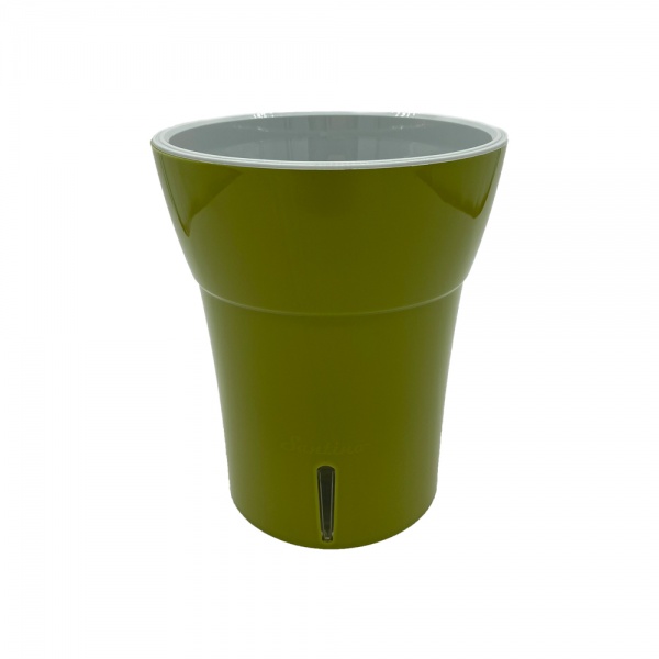 Вазон пластиковий Santino Dali-Dea круглий 2 л оливковий/сірий 