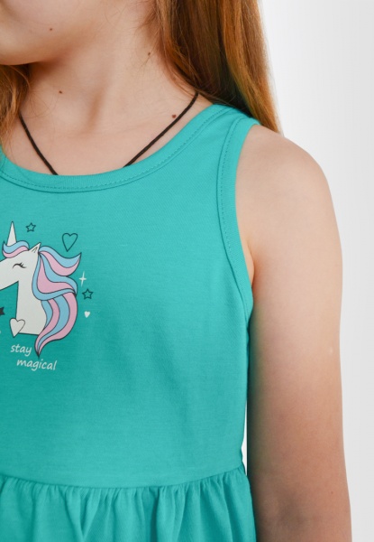 Платье Роза р.104 бирюзовый 200246 