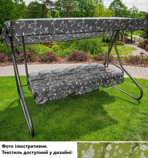 Качели с навесом Patio Milano зеленый принт 220х157х134 см 461641 