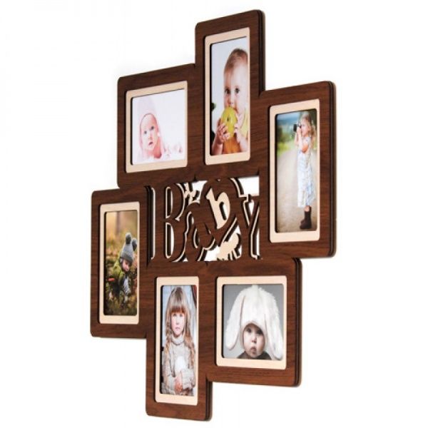 Рамка для фото 50х57 А ДВП, темне дерево 10x15 см коричневий 