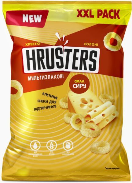 Снеки АВК Hrusters зі смаком сиру, 120г 4823105803910