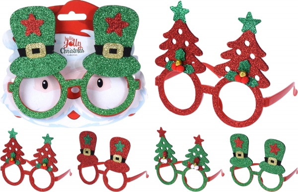 Окуляри карнавальні 16х1х14 см з новорічн дизайном в асортименті