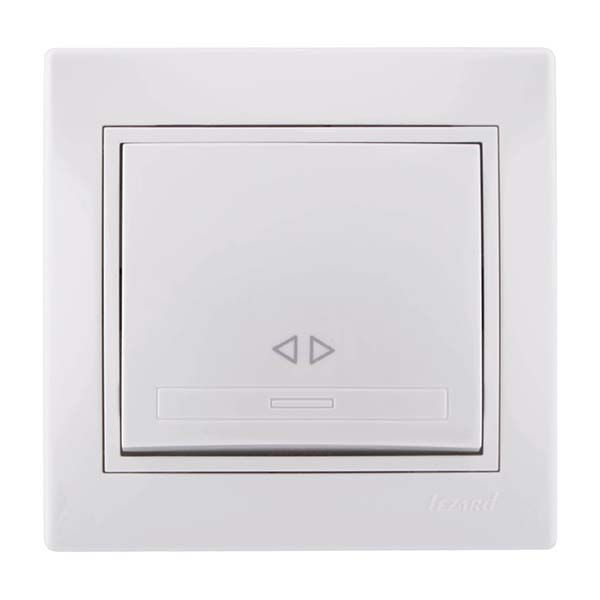 Выключатель перекрестный одноклавишный Lezard Mira без подсветки 10 А 250В IP20 белый 701-0202-107