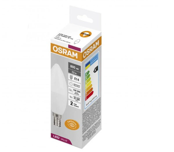 Лампа світлодіодна Osram 8 Вт C37 матова E14 220 В 4000 К 4058075210714 