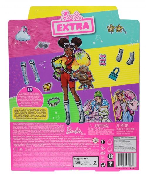 Кукла Barbie Экстра в радужной накидке