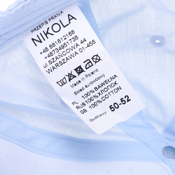 Кепка для девочек Pampona 21 L 07 р.52 светло-голубой 