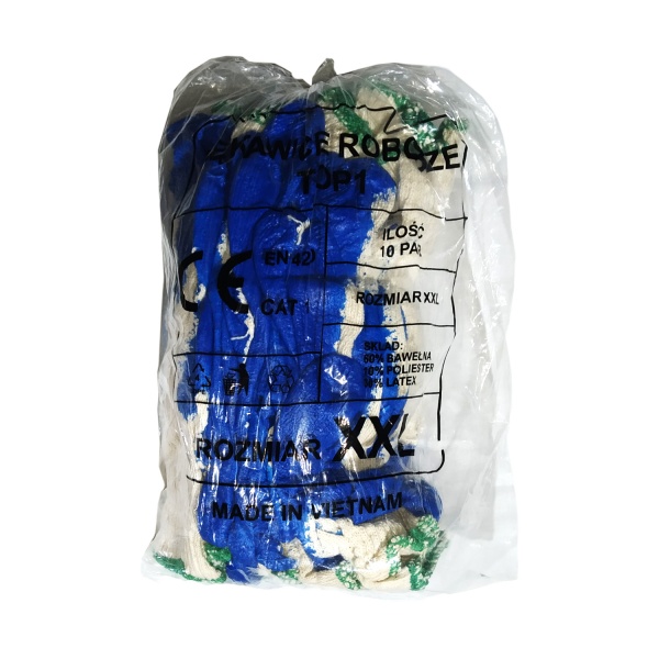 Перчатки Trident Вампирки 10 пар с покрытием латекс XL (10) 1014