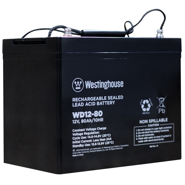 Батарея акумуляторна Westinghouse Deep Cycle 12V 80Ah terminal T14 WD12-80N-T14 