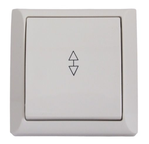 Выключатель проходной одноклавишный UP! (Underprice) без подсветки 10 А 220В кремовый 2205 CREAM