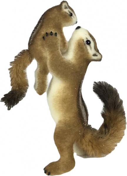 Декорация новогодняя Белка с белченком 35x43 см EPI-1440R-4B 