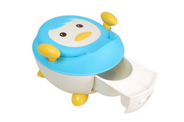 Горшок детский Babyhood Пингвин BH-113В голубой