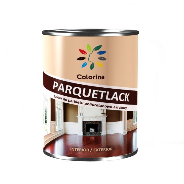 Лак паркетний PARQUETLACK COLORINA шовковистий мат прозорий 2,5 л