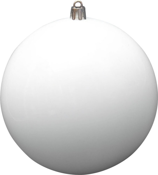 Куля новорічна Девілон 12 см 891428 білий