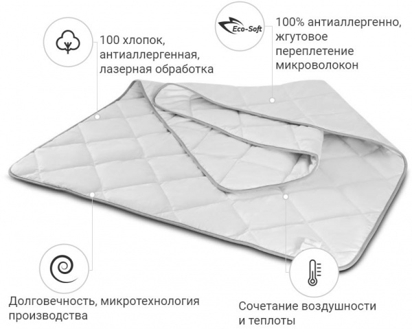 Ковдра Royal Eco-Soft 843 зима (2200000622624) 155x215 см MirSon