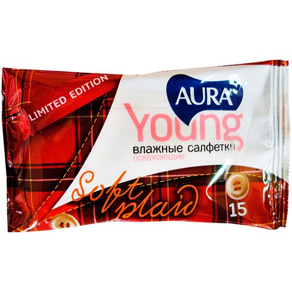 Салфетки влажные Aura Young 15 шт