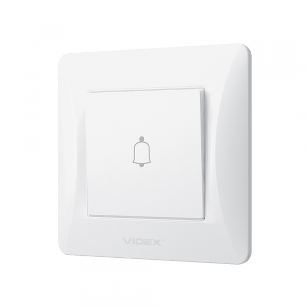 Кнопка дзвінка Videx Binera без підсвітки білий VF-BNDB1-W