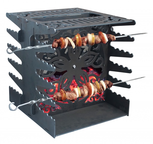Мангал-барбекю вертикальный 350х400х380 мм (502/2)