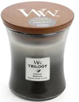Свеча ароматическая Woodwick Medium Trilogy Warm Woods 275 г 
