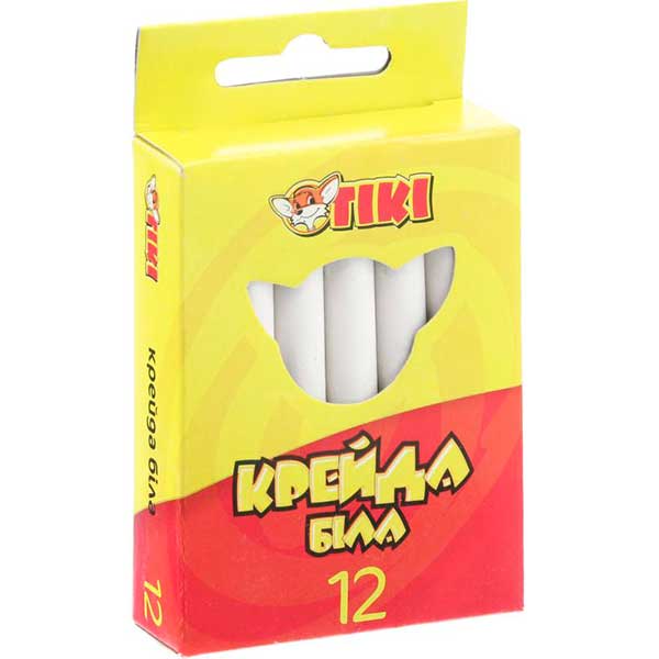 Крейда шкільна біла 12 шт. 384 Тікі