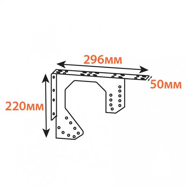 Кронштейн для крепления Kolchuga фиксации ступеней левый