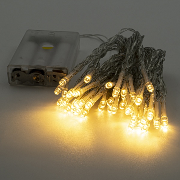 Декоративная гирлянда Altalusse (INL-2401B-40 Warm) встроенный светодиод (LED) 40 ламп 6 м 