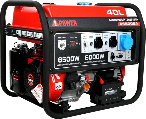 Електрогенераторна установка A-iPower A6500EA 6 кВт / 6,5 кВт 230 В бензин — фото 1