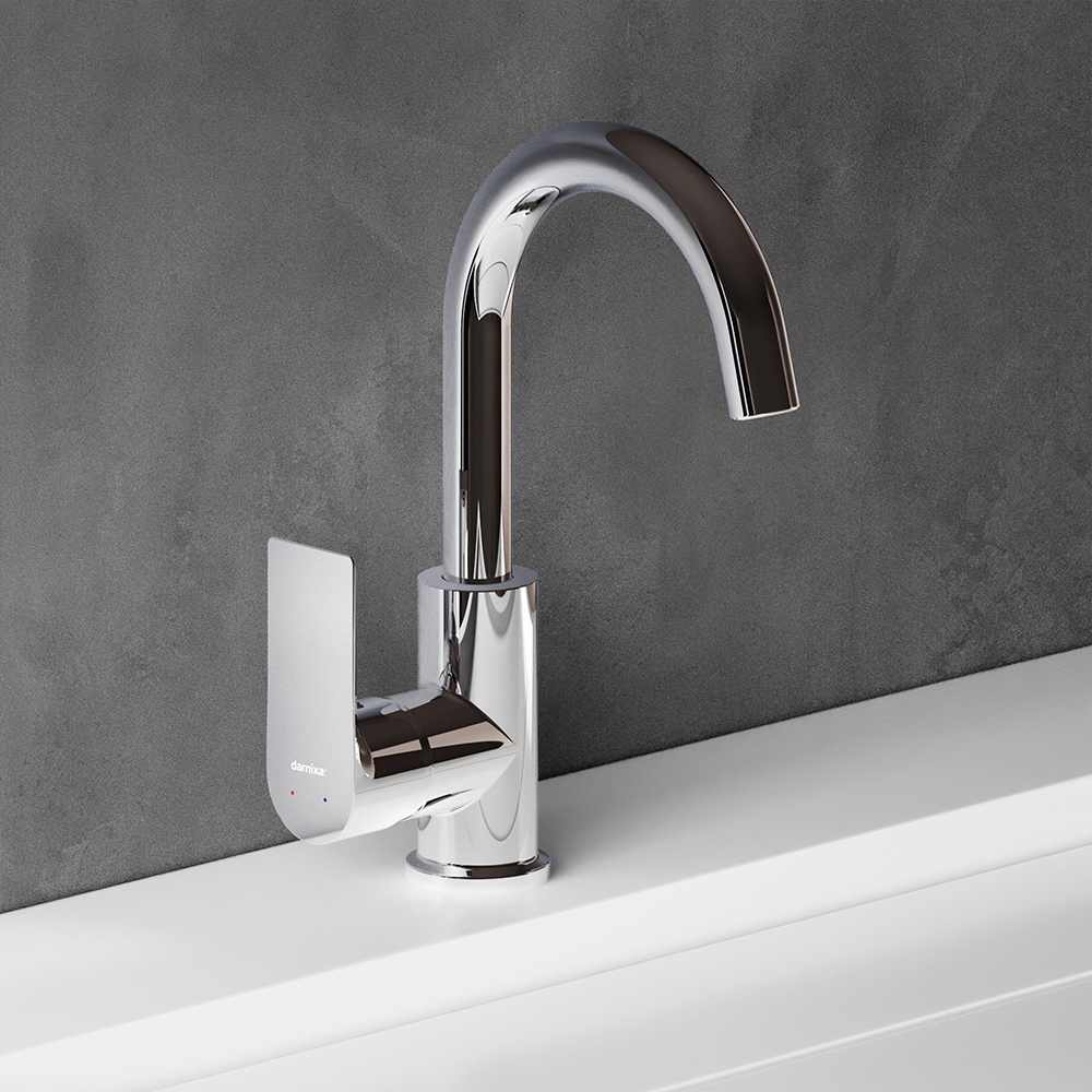 Смеситель для умывальника Damixa 470220000 Apollo, с поворотным изливом