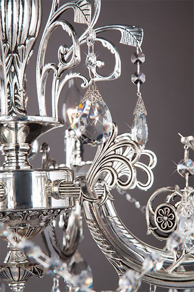 Люстра підвісна Strotskis Carolina 6x60 Вт E14 сріблястий 230/6 