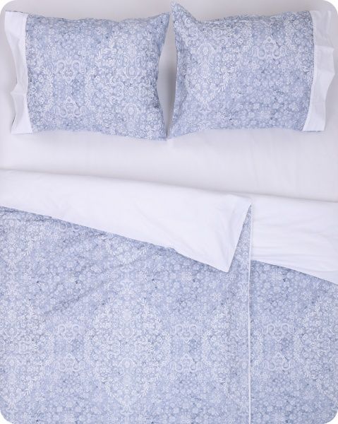 Комплект постільної білизни Paris Nanga сімейний сірий із білим Guy Laroche 