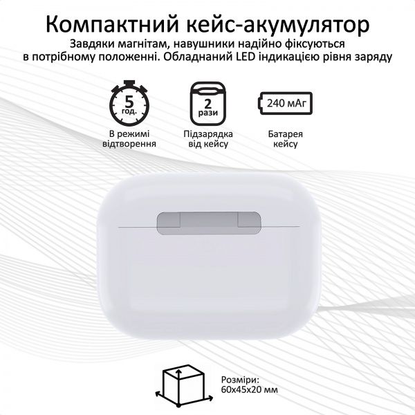 Навушники Promate Harmoni Bluetooth 5 white (harmoni.white) 