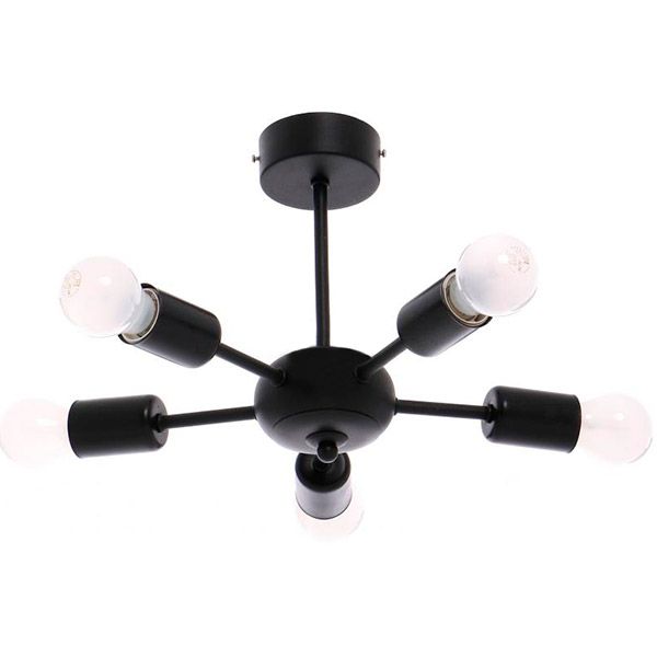 Люстра потолочная Геотон НПБ 02-5х60-228 Сириус-5 5xE27 черный 47605 