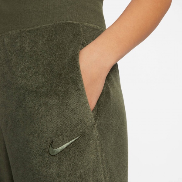 Брюки Nike W NSW TRRY HR WDE LEG PANT A2 DV7836-325 р. S хаки