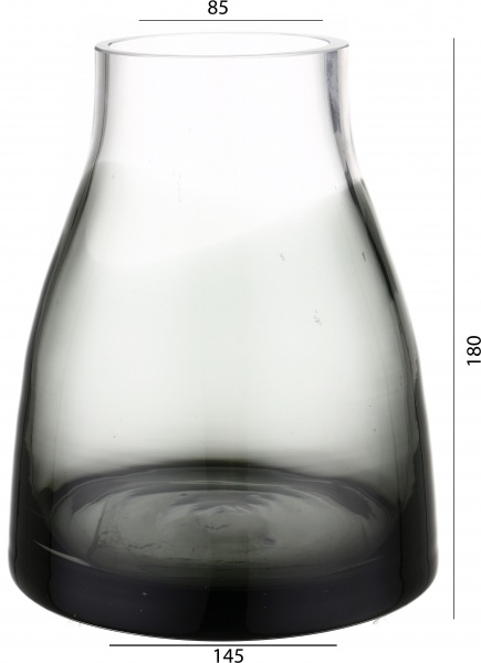 Ваза Wrzesniak Glassworks Яншо 18 см серая 