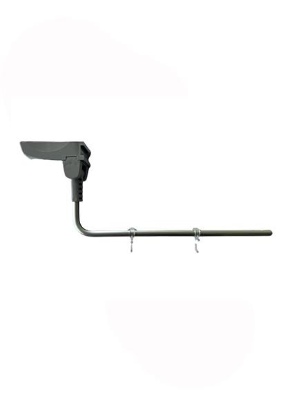 Держатель магнитный для вывесок алюминиевый серый с крючками 3 шт. 