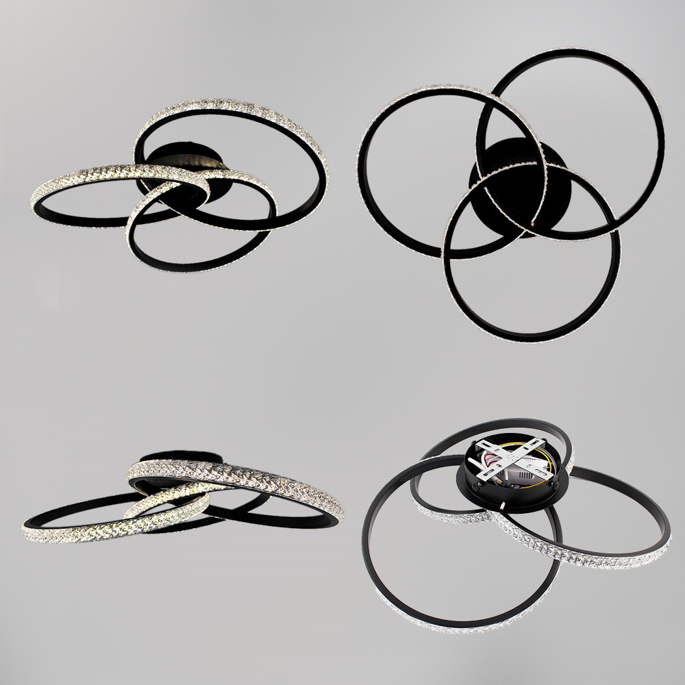 Люстра светодиодная ESLLSE VITA 3x80 Вт LED-модуль черный 10124