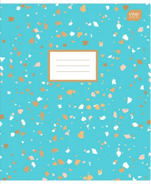 Тетрадь школьная 12 листов в клетку Terrazzo в ассортименте InterDRUK